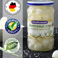 Лук жемчужный "Stollenwerk" сладко-кислый, пикантный 370 мл.