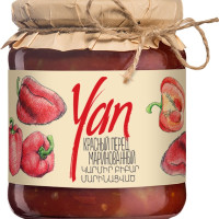 YAN Красный перец маринованный 470 г