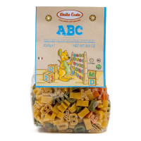 Макаронные изделия Dalla Costa Алфавит, Фигурные со шпинатом и томатом, 250 г