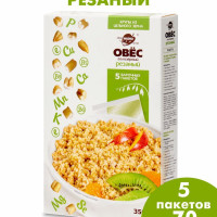 Овес голозерный резаный /Образ жизни Алтая/ каша овсяная цельнозерновая, крупа в варочных пакетах, 350 г