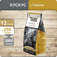 Упаковка 12 пачек Кускус с ароматными травами Yelli 250г