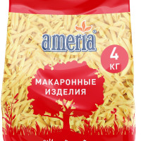 Макаронные изделия Ameria Penne Rigate Перья рифленые из мягких сортов пшеницы № 23, 4кг