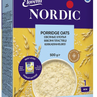 Овсяные хлопья Nordic Elovena Porridge Oats из цельного зерна, Финляндия, 500 г. 