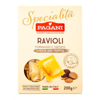Равиоли с сыром и трюфелем SPECIALITA, паста яичная фаршированная сырами и черным трюфелем, PAGANI, 0,200 кг (карт/кор)