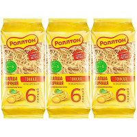 Лапша яичная Роллтон классическая тонкая, 400 г * 3 шт