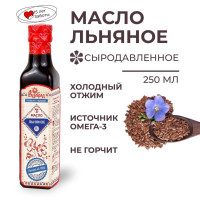 Льняное масло холодного отжима "Радоград", Нерафинированное, Сыродавленное, Extra Virgin, 250 мл