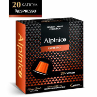 Кофе в капсулах Alpinico Espresso для системы Nespresso Неспрессо, 100% Арабика, 20 шт