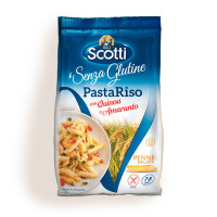 Макаронные изделия Riso Scotti Penne Перья из рисовой муки, с киноа и амарантом без глютена, 250г