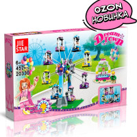 Конструктор JIESTAR Колесо обозрения "Город мечты", лего совместимый, 452 детали, 53865