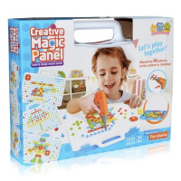 Конструктор для мальчиков и девочек c инструментами/ Конструктор 3D мозайка с шуруповёртом дрелью и отверткой/ Набор для творчества/ Мозаика для детей 151 деталь