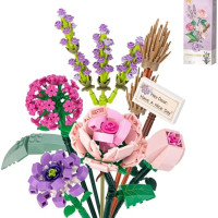 Мини искусственный цветочный строительный блок Набор высококачественных и безопасных строительных блоков Творческий домашний декор