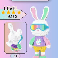 3D конструктор для мальчика и девочки Модный Заяц 8+ 6362 деталей