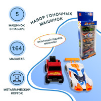 Набор базовых машинок, 5 шт., в коробке, масштаб 1:64, металл