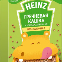 Каша Heinz безмолочная низкоаллергенная гречневая c 4 месяцев, 180 г, сухая