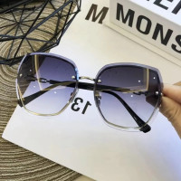 Новые женские металлические солнцезащитные очки без оправы модные персонализированные очки с крупной оправой очки с бриллиантами очки