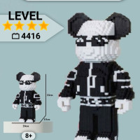 Конструктор для мальчика и девочки 3d Медведь в черном, детский конструктор для детей и подростков, 8+, 4416 деталей