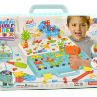 Конструктор с шуруповертом инструментами 3D мозаика, 252 детали