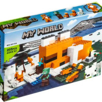 Развивающий конструктор майнкрафт MY WORLD "Лисья Хижина" / Минифигурки, фигурки в комплекте