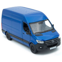 Машинка металлическая Kinsmart 1:48 Mercedes-Benz Sprinter (Мерседес Спринтер) KT5426D инерционная, двери открываются / Синий