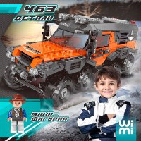 Конструктор машина WiMi, внедорожник из блоков, сборная модель вездехода из 463 деталей, минифигурка в комплекте, игровой набор для мальчика