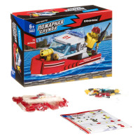 Конструктор Bondibon, Пожарная Служба, Катер, 73 деталей,