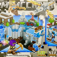 Конструктор Майнкрафт с Led подсветкой (совместим с конструкторами Лего) Детали:327 Фигурки:3