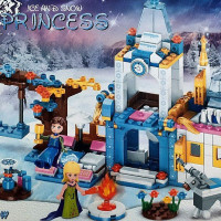 Конструктор Принцесса / Ледяной замок для девочек / Холодное Сердце (совместим с конструкторами лего) 423 детали 2 фигурки