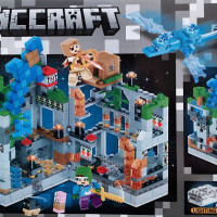 Конструктор LB+ / Конструктор Майнкрафт с Led подсветкой  ( совместим с конструкторами лего ) Детали: 551  Фигурки: 2  