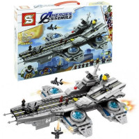 Конструктор Летающий авианосец "Геликарриер" организации Щ.И.Т., 808 деталей (MG/SY)