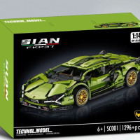 Конструктор машина Ламборгини Сиан / Lamborghini Sian 1296 деталей