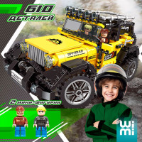 Конструктор машина WiMi, внедорожник из блоков, сборная модель из 610 деталей, вездеход и 2 минифигурки в комплекте, игровой набор для мальчика