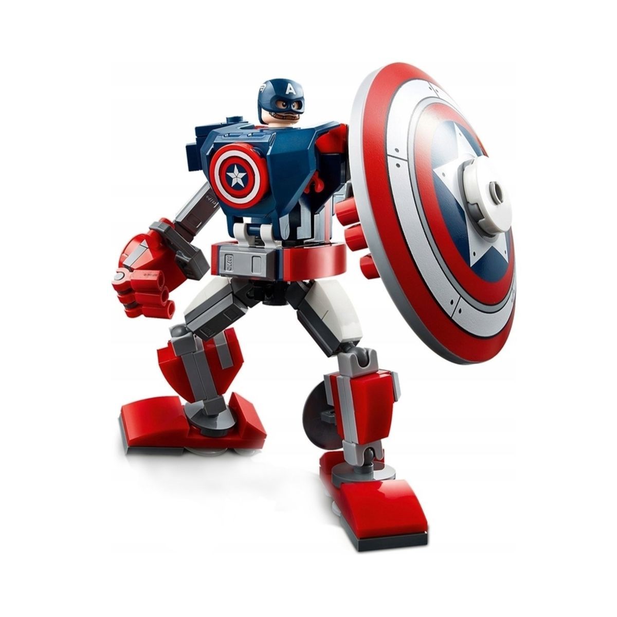 Новинка в серии конструкторов Мстители Капитан Америка!  Его прототипом стал самый известный герой кинематографической вселенной Marvel. Эта экшн фигурка "Капитан Америка" станет настоящим подарком для любителей киноэпопеи. Погрузитесь в захватывающие истории о борьбе добра и зла.  Помогите Капитану Америка воспользоваться сверхчеловеческой скоростью и выносливостью для борьбы со злодеями. Когда суперсолдату нужны дополнительные размеры и сила, то можно посадить в кабину его могучего робота. Расположите подвижные руки и ноги робота так, как вам хочется, и защищайтесь огромным щитом, который робот крепко сжимает в руке. Хотите освободить обе руки для боя? Тогда закрепите неразрушимый щит у робота на спине, пока он вам не нужен.  Пластиковый конструктор капитан америка игрушка надолго увлечет ребенка в мир Марвел. Конструктор для мальчика совместим с популярными брендами конструкторов.  Игровой набор для детей идеально подойдет в подарок ребенку, другу, сыну на день рождение, детям на 23 февраля, новый год, рождество, внуку на 9 мая или просто порадовать.  Такой конструктор марвел займет достойное место в коллекции ребенка!