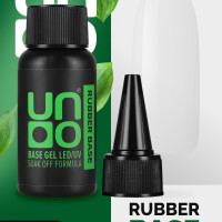 UNO База для гель лака "Rubber" густая самовыравнивающаяся мягкая для выравнивания, основа для ногтей каучуковая пластичная прозрачная, базовое покрытие для маникюра, рабер, 30 г
