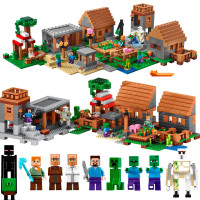 Конструктор майнкрафт "Деревня с жителями" 4в1 800+ Деталей / Конструктор Майнкрафт / Майнкрафт / Конструктор для мальчиков /