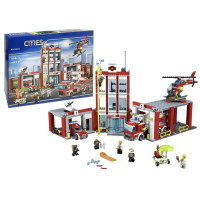 Конструктор 10831 Пожарная часть 1068 деталей Конструктор 6 фигурок