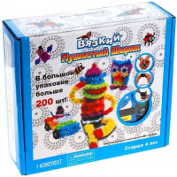 Конструктор липучка Bunchems вязкий пушистый шарик 200 деталей