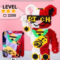 Конструктор для мальчика и девочки 3D Кот, лего из миниблоков, 8+, 2200 деталей