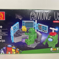 Конструктор Амонг ас /Among us зеленый (совместим с Лего)