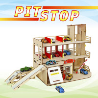 Деревянная парковка для машинок / игрушка паркинг / гараж