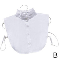 Женская хлопковая блузка с ложным воротником, винтажная белая Съемная рубашка, Женский Топ с лацканами, блузка с ложным воротником, накладные аксессуары, воротник для одежды Coll Y8h2