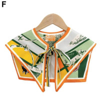 Накладной съемный воротник с принтом, защита от солнца, шаль, платье, накладной воротник, украшение для рубашки, накидка, воротник, летний шарф B4q0