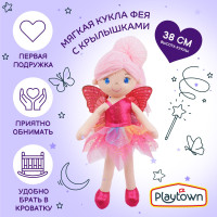 Мягкая кукла Playtown Фея, розовый, 38 см