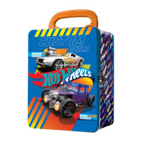 HOT WHEELS. Портативный кейс для хранения 18 машинок HotWheels. Гараж Хот Вилс, цвет: сине-оранжевый