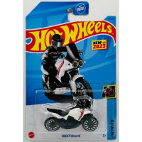 HKG32 Машинка игрушка Hot Wheels металлическая коллекционная DUCATI DESERTX белый;черный