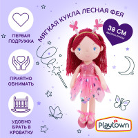 Мягкая кукла Playtown Лесная фея, розовый, 38 см