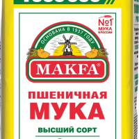 Мука MAKFA пшеничная хлебопекарная высший сорт, 2 кг