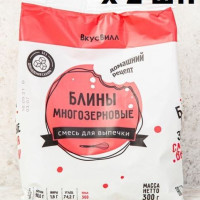 Мучная смесь для выпечки многозерновых блинов 2 шт х 300 гр/Смесь для блинов/Здоровая еда