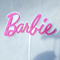Топпер для торта, Barbie (Барби) розовый 11 см