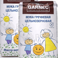 GARNEC Мука Гречневая цельнозерновая, 500г х 2 упаковки