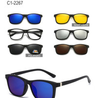 Набор Магнитных солнцезащитных очков 6 в 1 для мужчин и женщин, поляризационные или ночное зрение, оптические оправы из TR90 или пластмассовый, S508